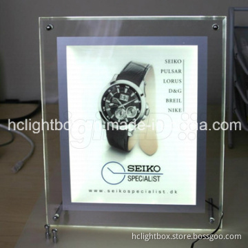 New Slim Acrylic Crystal Backlit LED Light Box with Screw